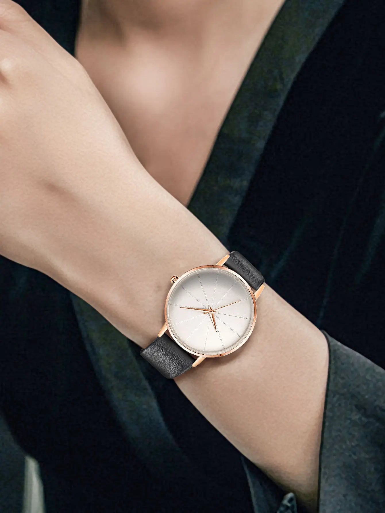 Tomi Luckyfox L15 Wholesale Women's Quartz Watches Alloy Case Clock for Ladies Leather Band Glass Dial Display Wristwatches