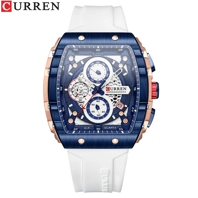 CURREN 8442 Erkek Spor Saati - Moda Tonneau Tasarım