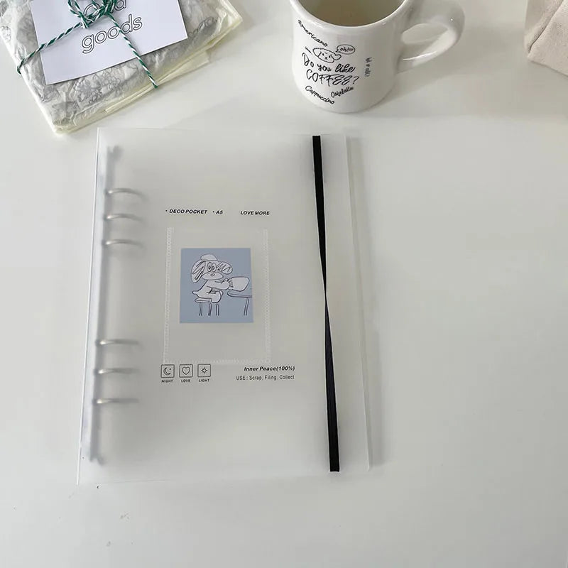 SKYSONIC A5 Binder Ring Collect Book Korea Idol Photo Organizer Journal Diary Agenda Planner Bullet Cover School Stationery