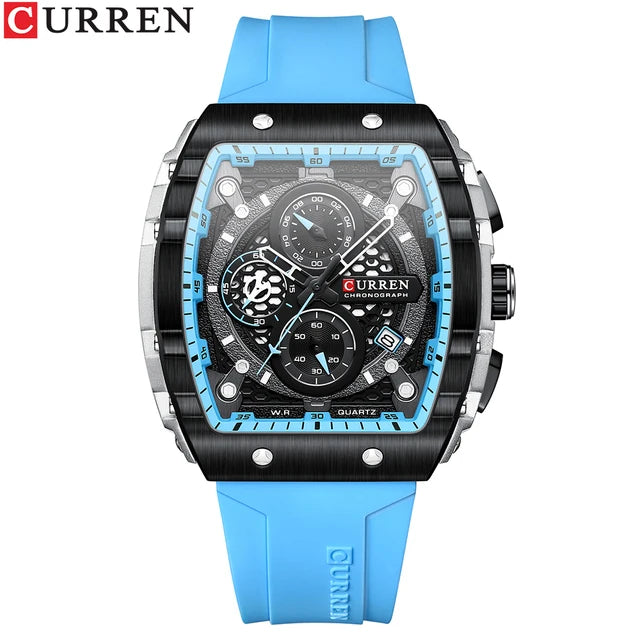 CURREN 8442 Erkek Spor Saati - Moda Tonneau Tasarım