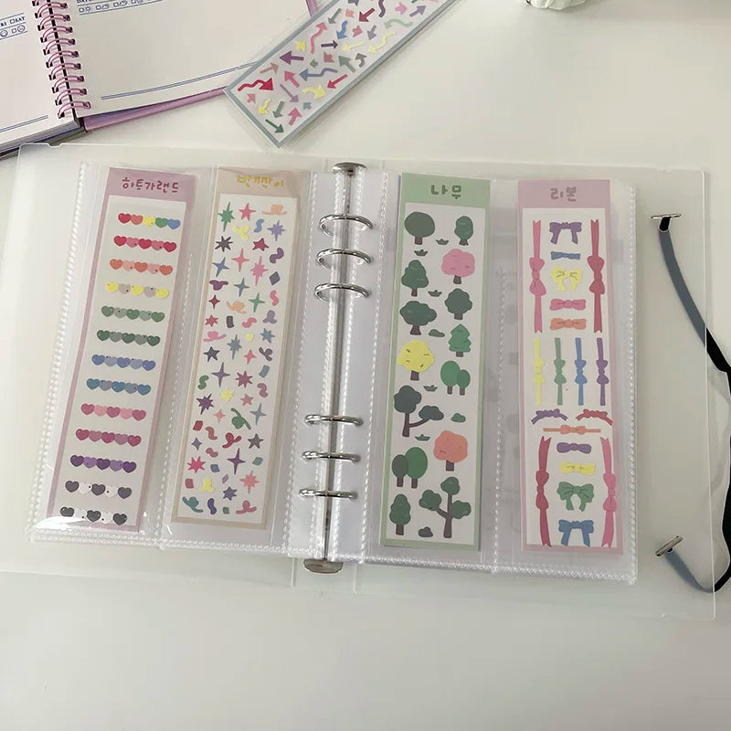 SKYSONIC A5 Binder Ring Collect Book Korea Idol Photo Organizer Journal Diary Agenda Planner Bullet Cover School Stationery