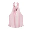 ZATRHMBM Spring/Autumn Women's Clothing 2025 New Fashion Solid Color Halter Neck Vest Retro Sleeveless Chic Casual Women's Vest