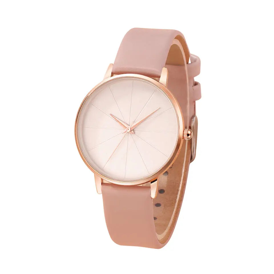 Tomi Luckyfox L15 Wholesale Women's Quartz Watches Alloy Case Clock for Ladies Leather Band Glass Dial Display Wristwatches