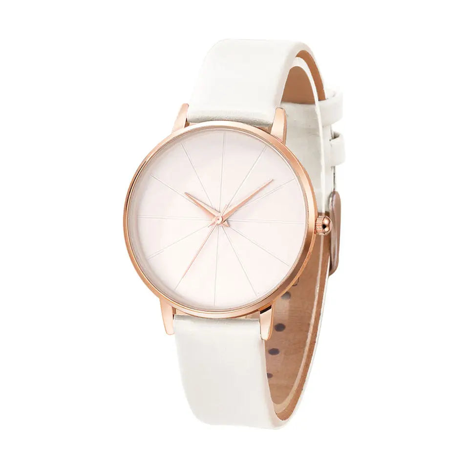 Tomi Luckyfox L15 Wholesale Women's Quartz Watches Alloy Case Clock for Ladies Leather Band Glass Dial Display Wristwatches