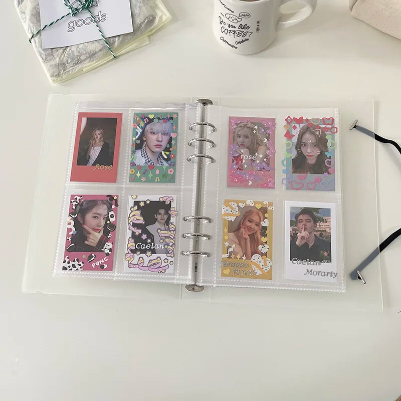 SKYSONIC A5 Binder Ring Collect Book Korea Idol Photo Organizer Journal Diary Agenda Planner Bullet Cover School Stationery