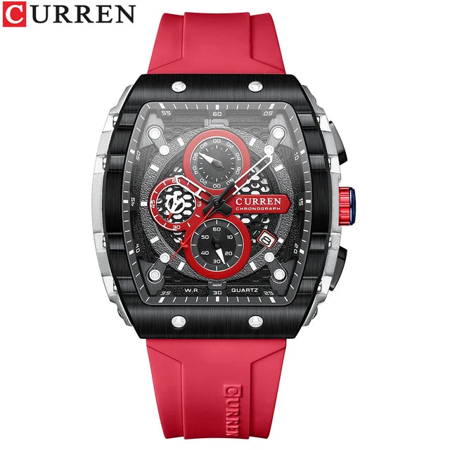 CURREN 8442 Erkek Spor Saati - Moda Tonneau Tasarım