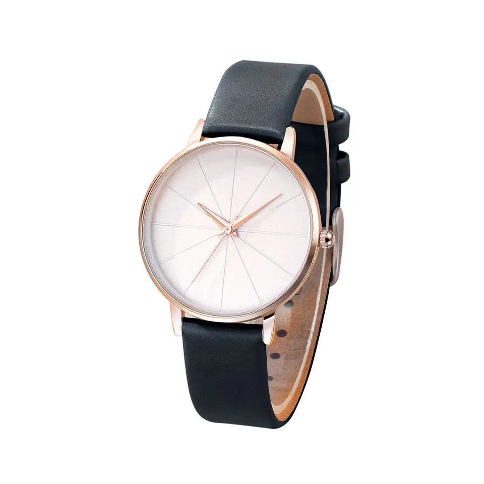 Tomi Luckyfox L15 Wholesale Women's Quartz Watches Alloy Case Clock for Ladies Leather Band Glass Dial Display Wristwatches