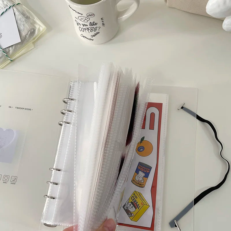 SKYSONIC A5 Binder Ring Collect Book Korea Idol Photo Organizer Journal Diary Agenda Planner Bullet Cover School Stationery