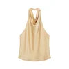 ZATRHMBM Spring/Autumn Women's Clothing 2025 New Fashion Solid Color Halter Neck Vest Retro Sleeveless Chic Casual Women's Vest