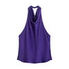ZATRHMBM Spring/Autumn Women's Clothing 2025 New Fashion Solid Color Halter Neck Vest Retro Sleeveless Chic Casual Women's Vest
