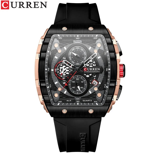 CURREN 8442 Erkek Spor Saati - Moda Tonneau Tasarım