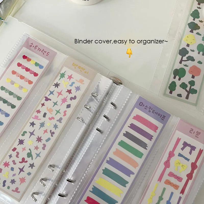 SKYSONIC A5 Binder Ring Collect Book Korea Idol Photo Organizer Journal Diary Agenda Planner Bullet Cover School Stationery