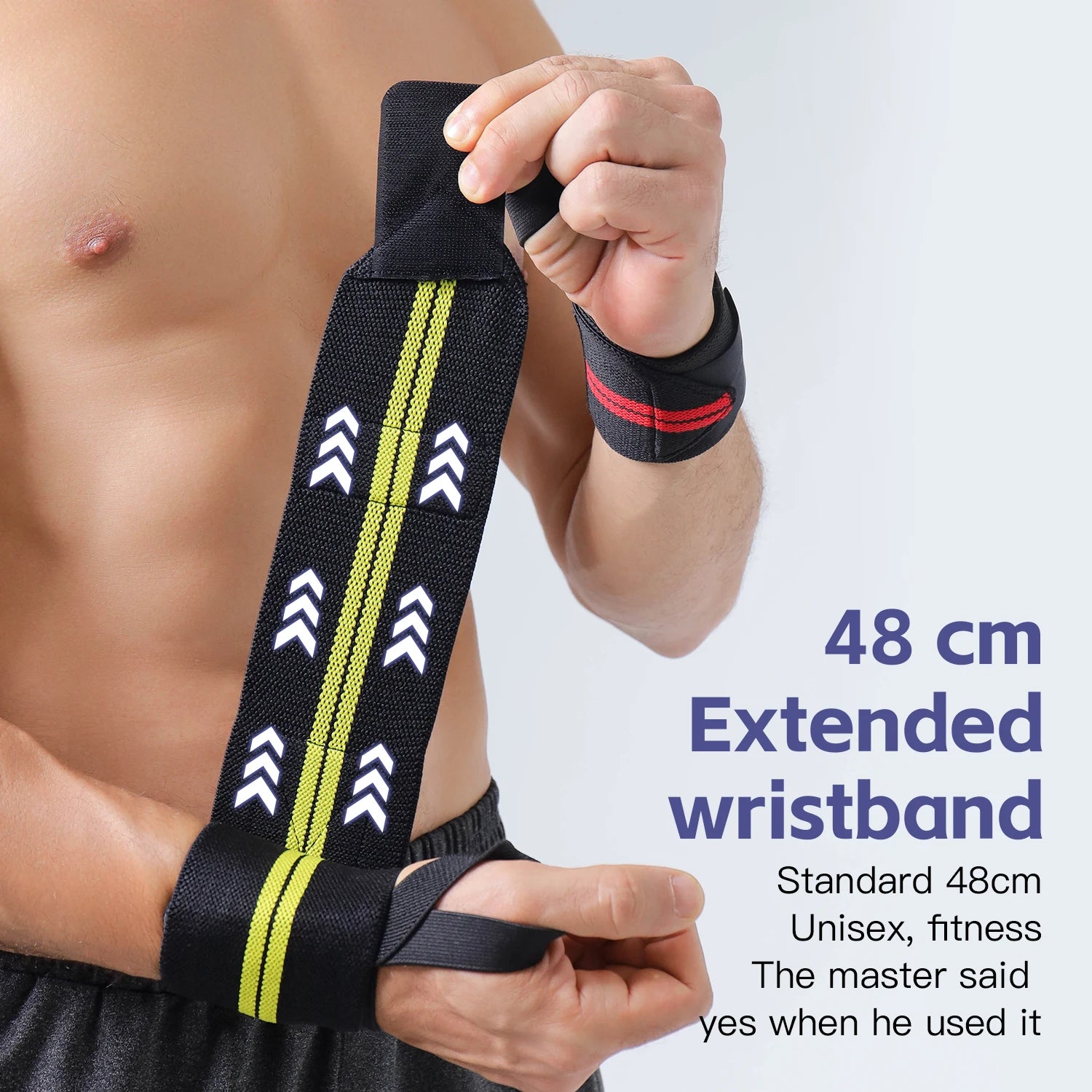 1 PC Wristband Wrist Support Brace Straps Extra Strength Weight Lifting Wrist Wraps Bandage Fitness Gym Training