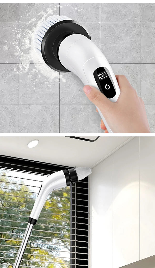 Kablosuz Elektrikli Temizlik Fırçası | 5-7 Başlık | Banyo & Mutfak & Tuvalet