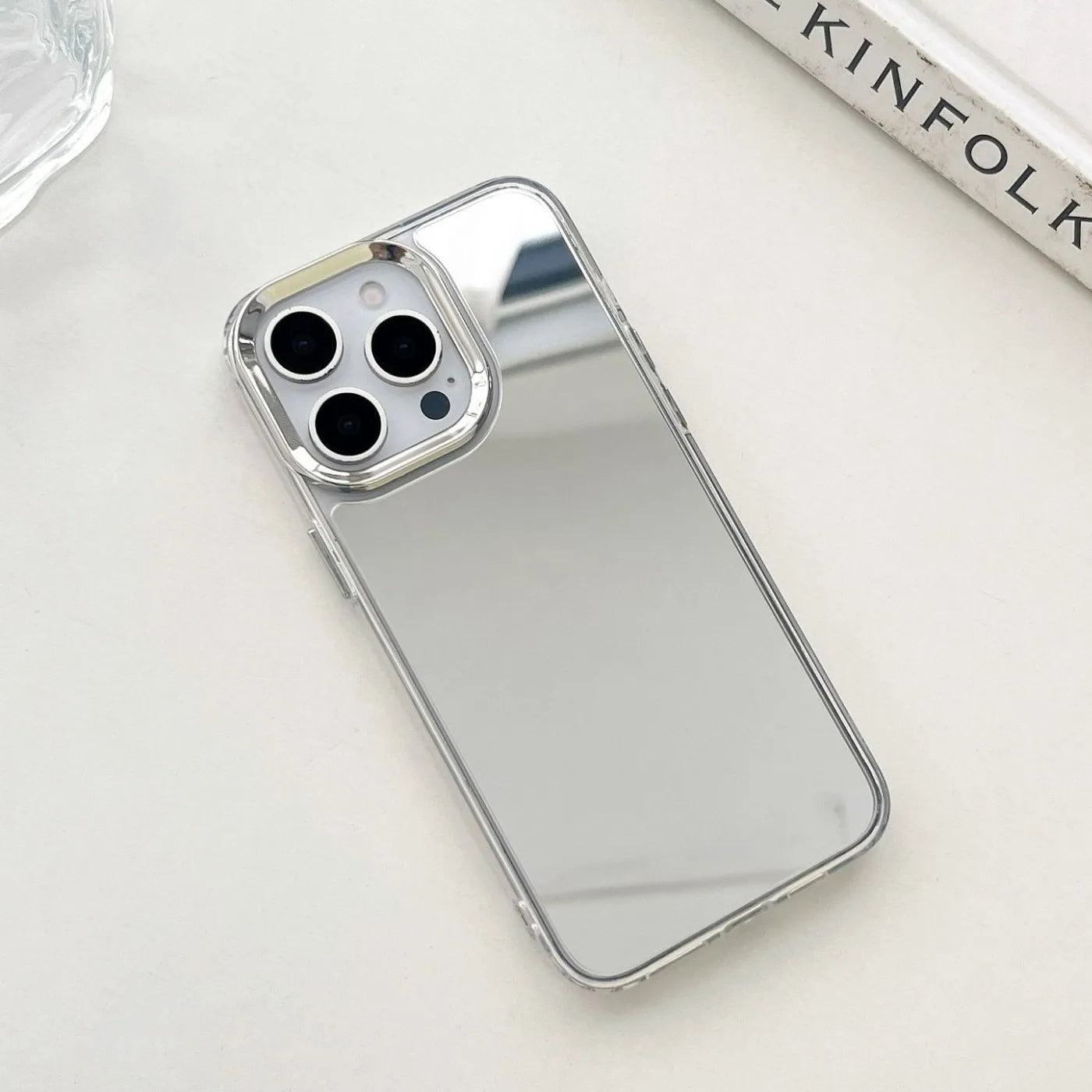 Red Flower Make Up Mirror Phone Case For IPhone 17 17Air 16 15 14 13 12 11 Pro Max XR X XS 7 8 Plus Bumber Cover Case Funda