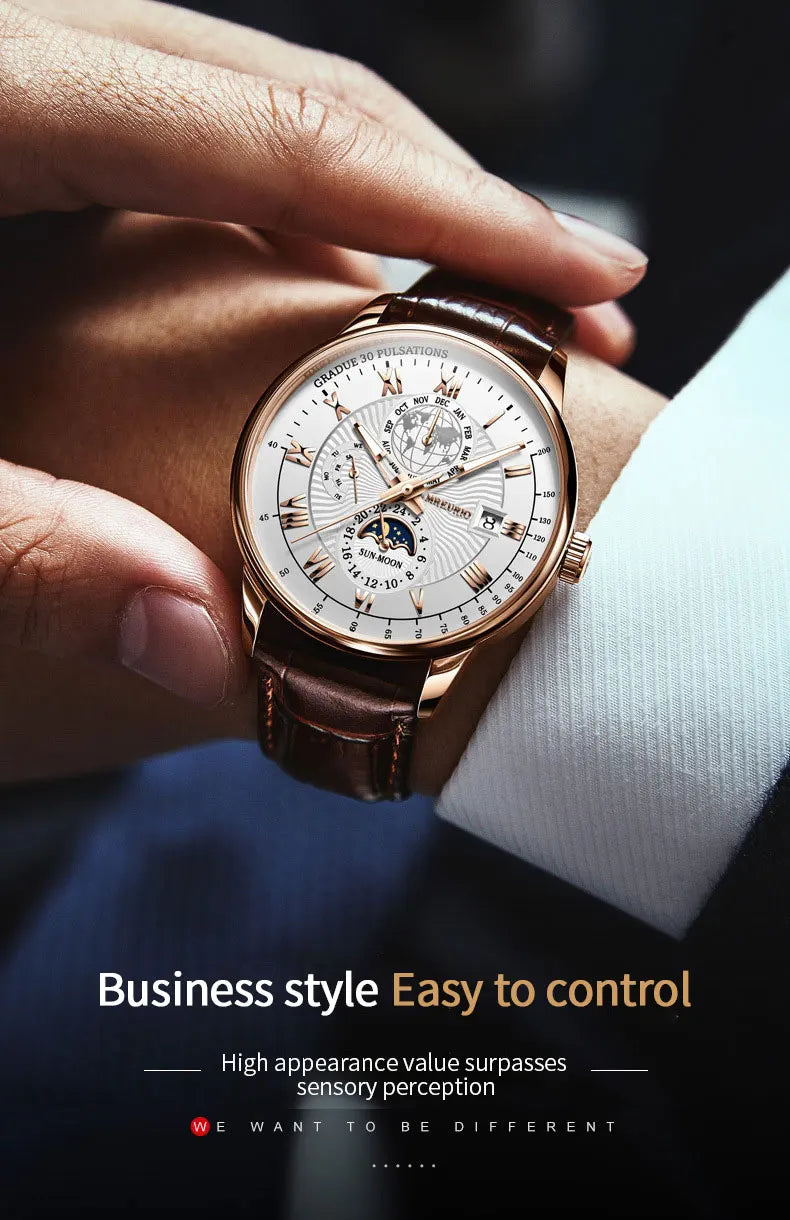 2025 Men Watch Fashion Top Luxury Sport Men's Wristwatch  Leather Date Quartz Watches Man Casual Clock