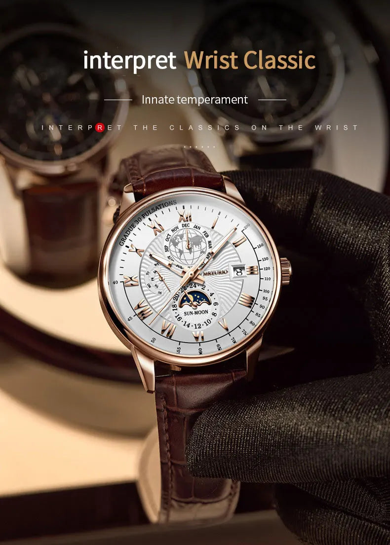 2025 Men Watch Fashion Top Luxury Sport Men's Wristwatch  Leather Date Quartz Watches Man Casual Clock