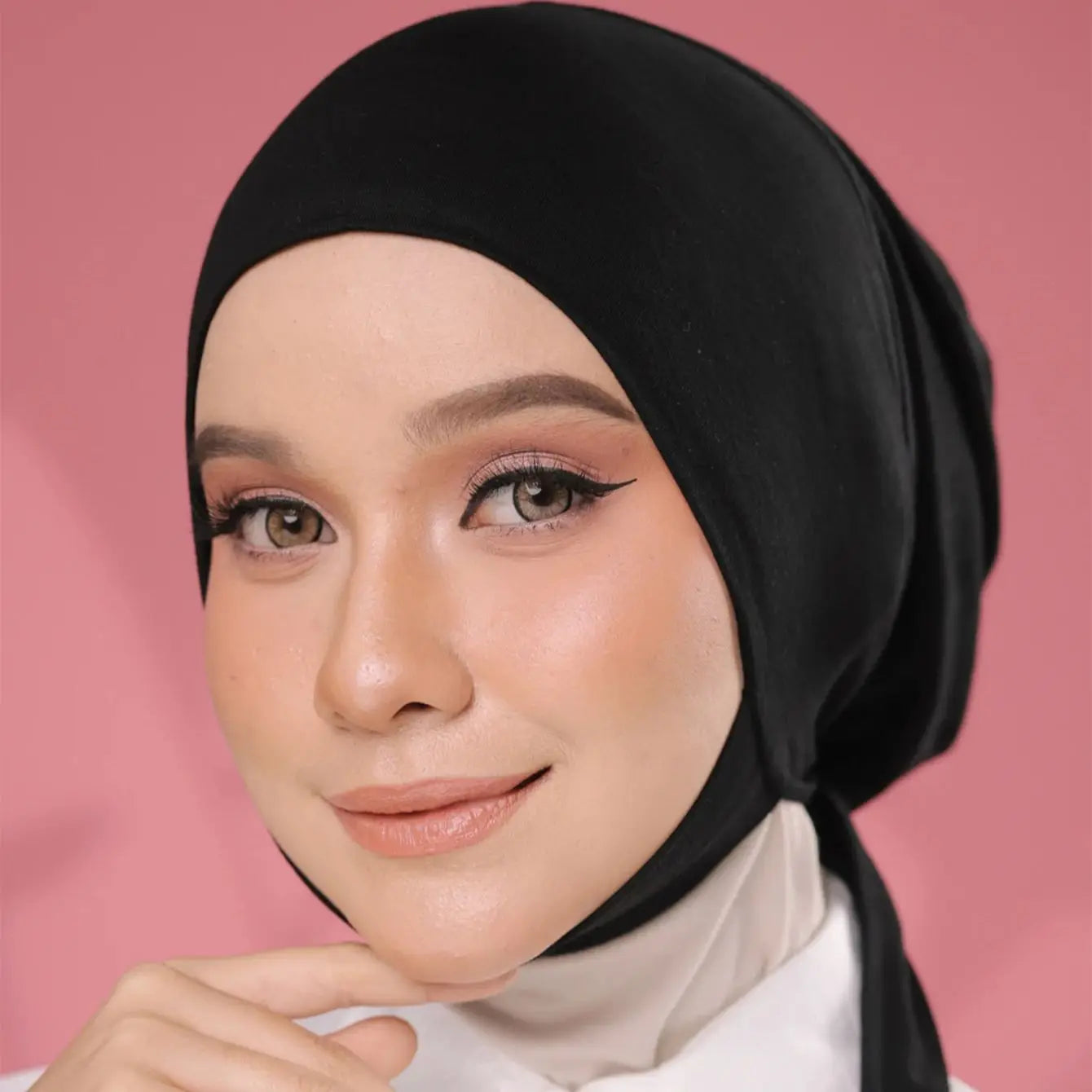 Müslüman Kadın İç Başlık Hijab - Hazır Giyin Bone Taktıkı Başörtüsü