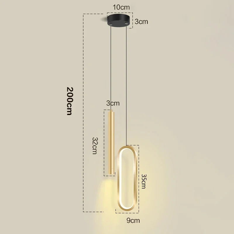 Nordic LED Sarkıt Lamba | Dekoratif | Yatak Odası Yemek Odası Mutfak