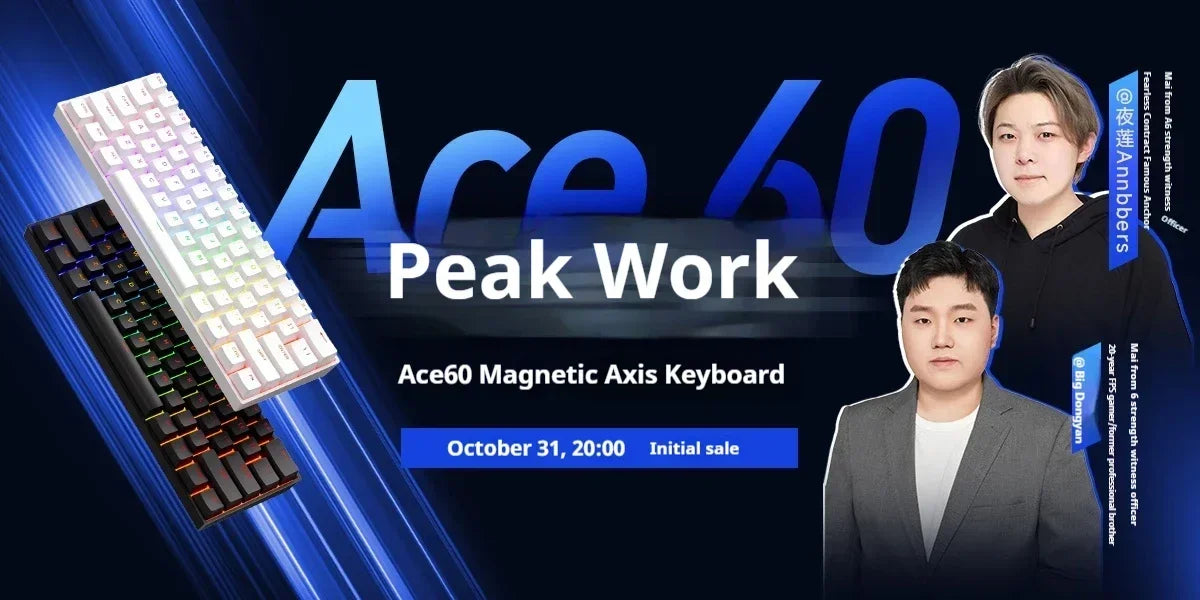 Mchose Ace 68/60 Pro Manyetik Gaming Klavye | 8K Hızlı Tetik | 0.005mm
