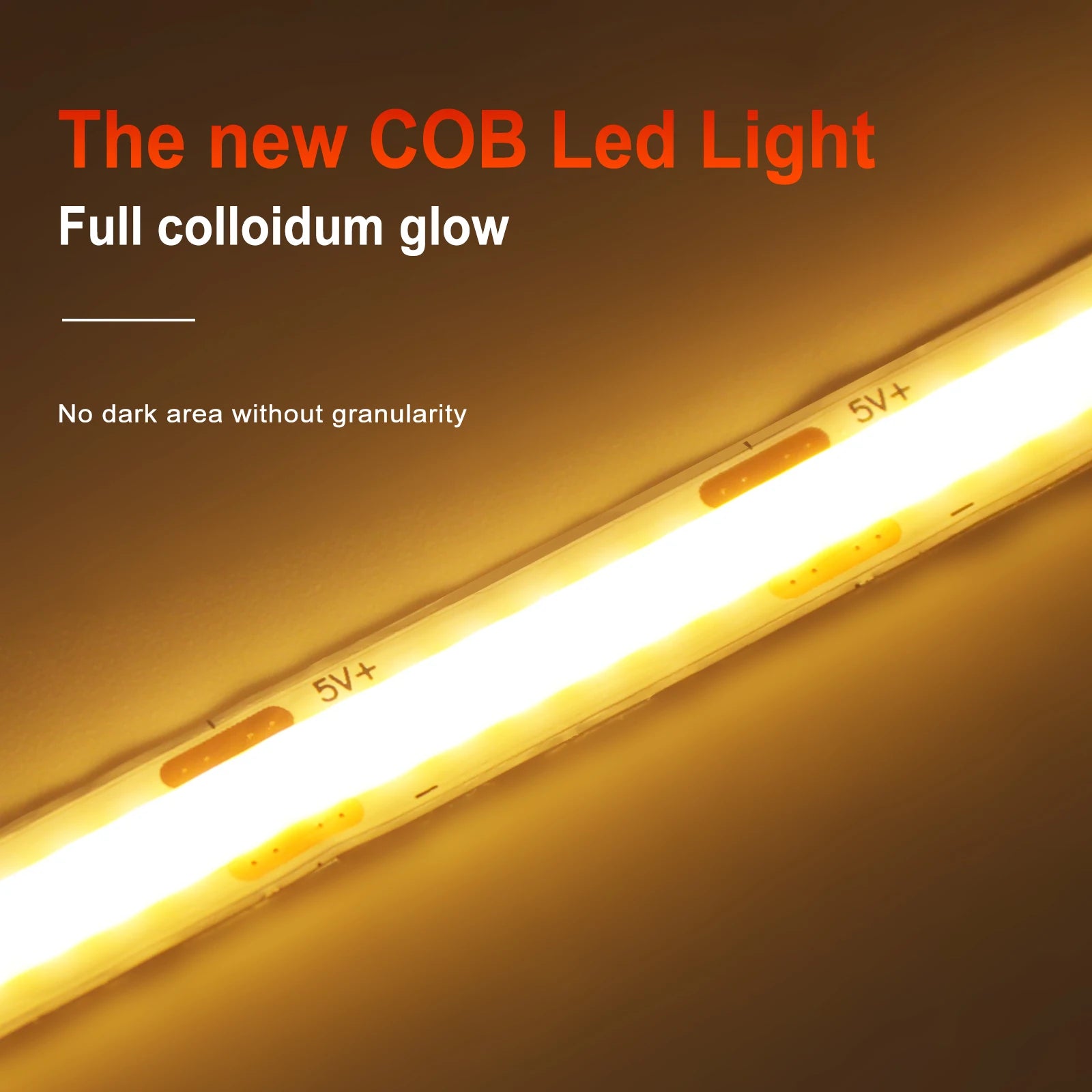 USB COB Strip Light 5V | 320 LED/m | Flexible Adhesive Tape | TV Backlighting