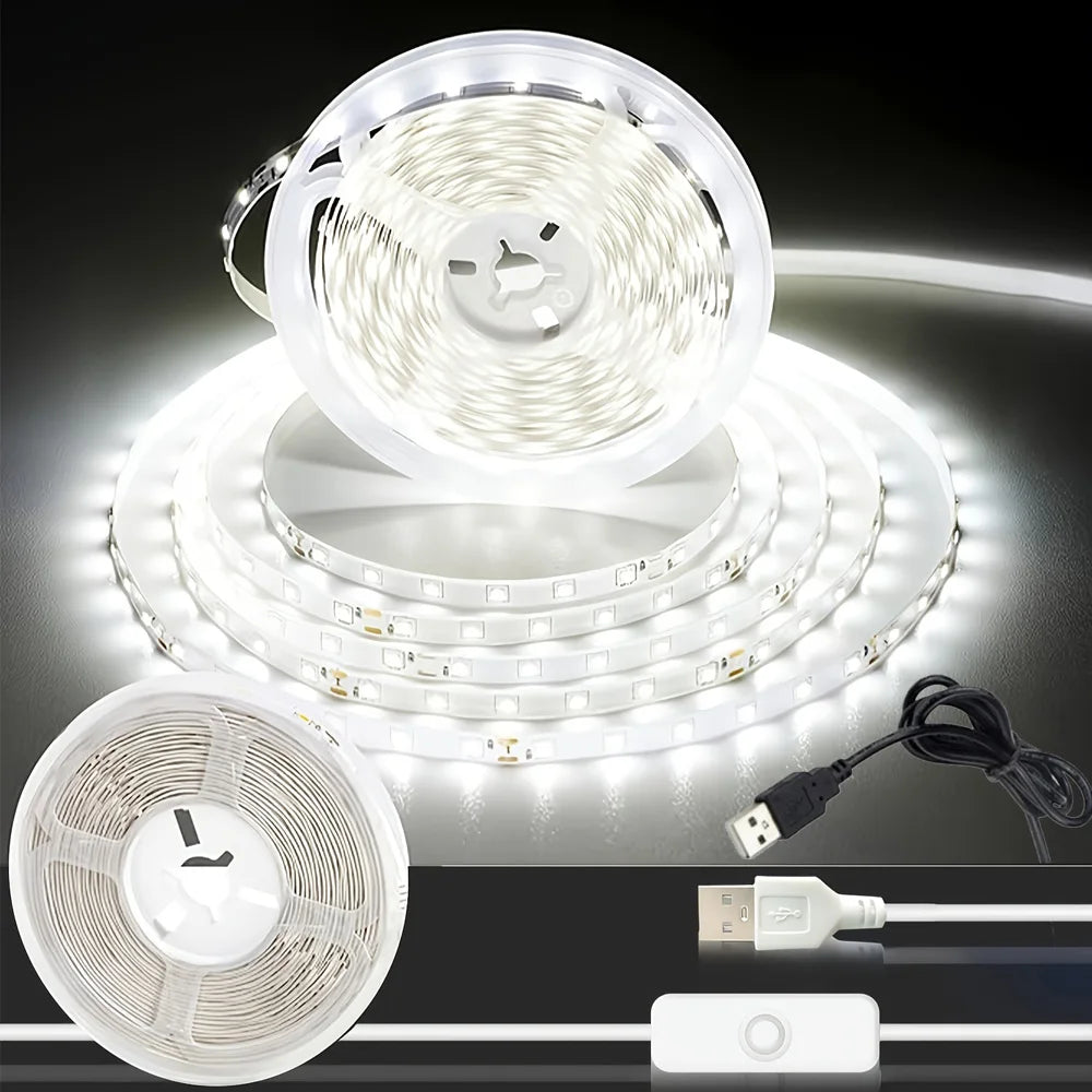 USB LED Strip Light | 1-5m | TV Backlight | Cabinet & Bedroom | Warm/Cool White