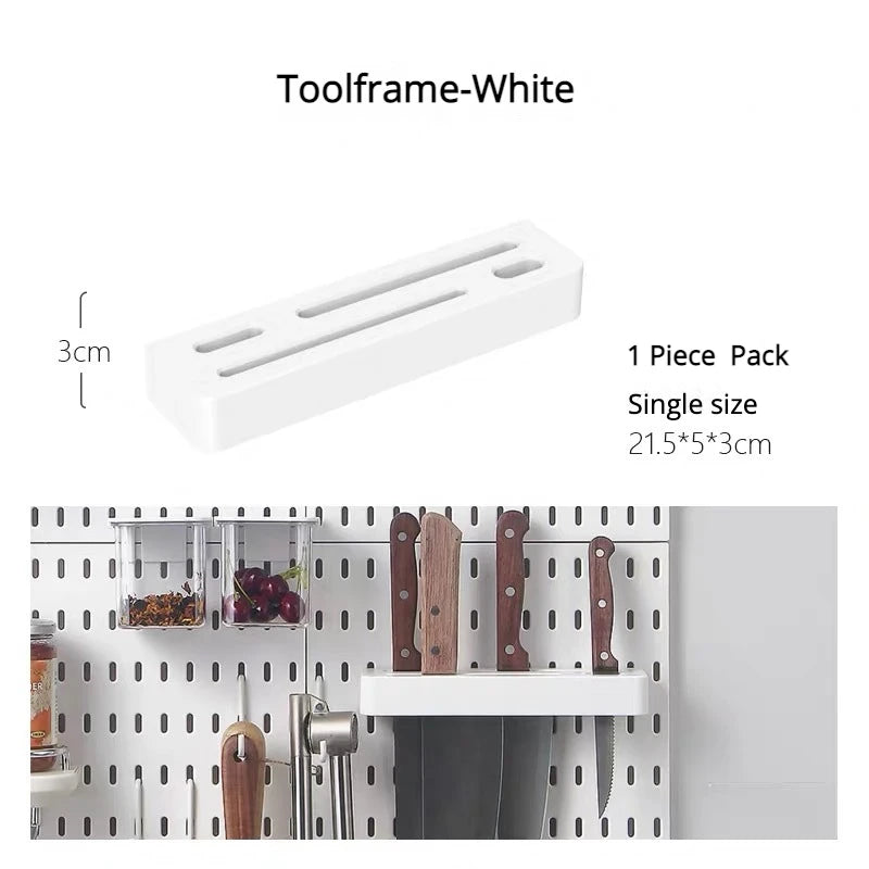 Pegboard Aksesuar Seti | Deliksiz Duvara Monte | Mutfak Garaj Organizasyon