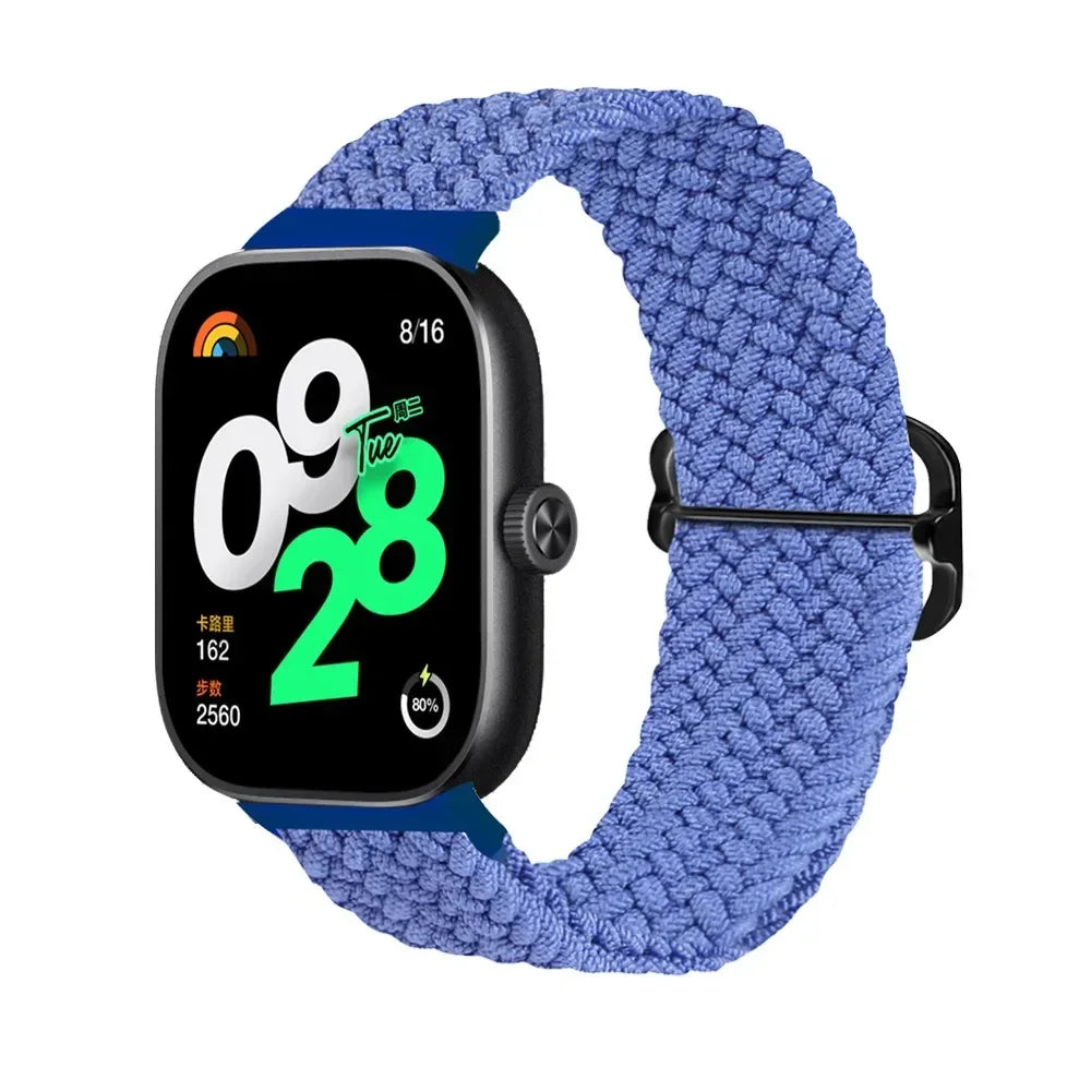 Redmi Watch 4 & Xiaomi Mi Band 8 Pro Kordon | Elastik Naylon Örgü | Ayarlanabilir Spor Bilekliği