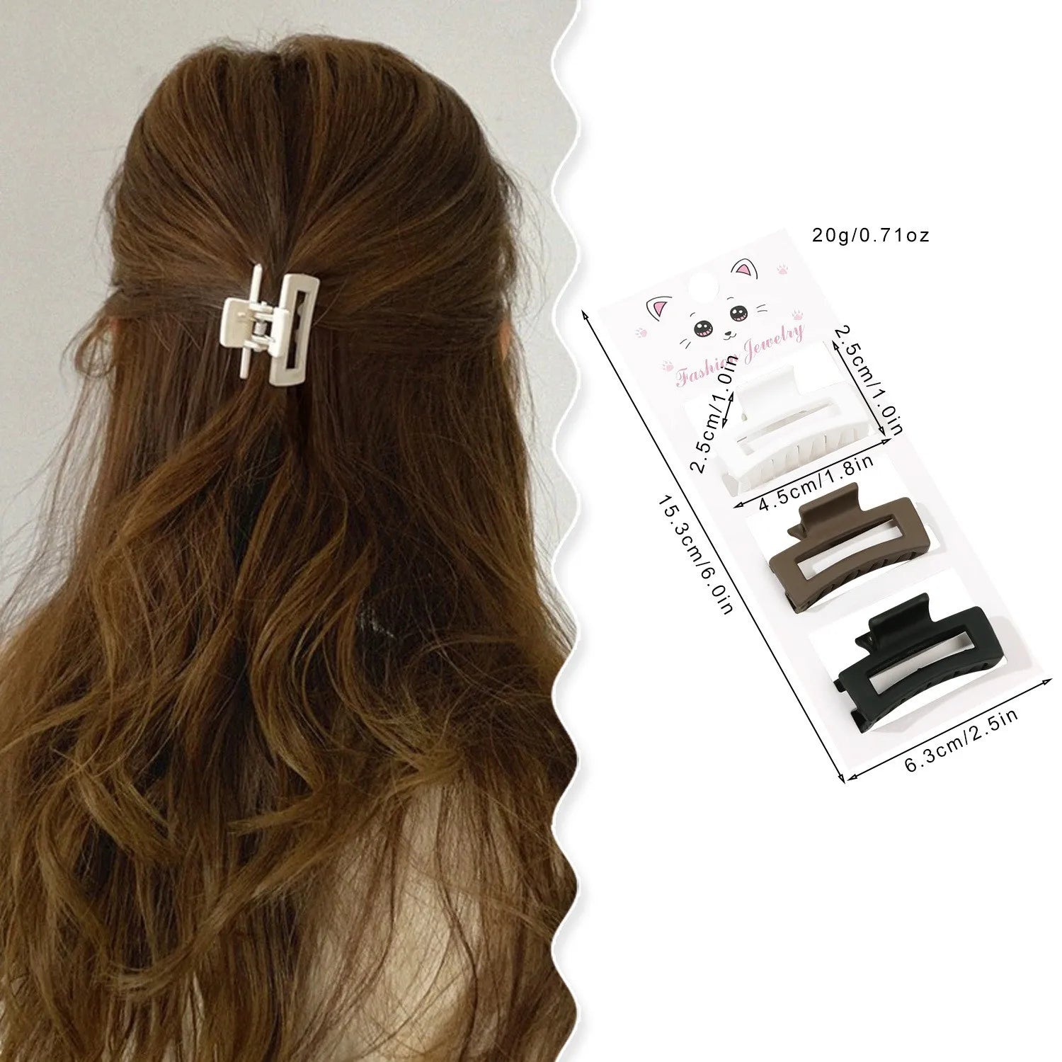 Geometrik Hollow Saç Tokası | 3'lü Set | Moda Kadın Aksesuarı | 24 Model