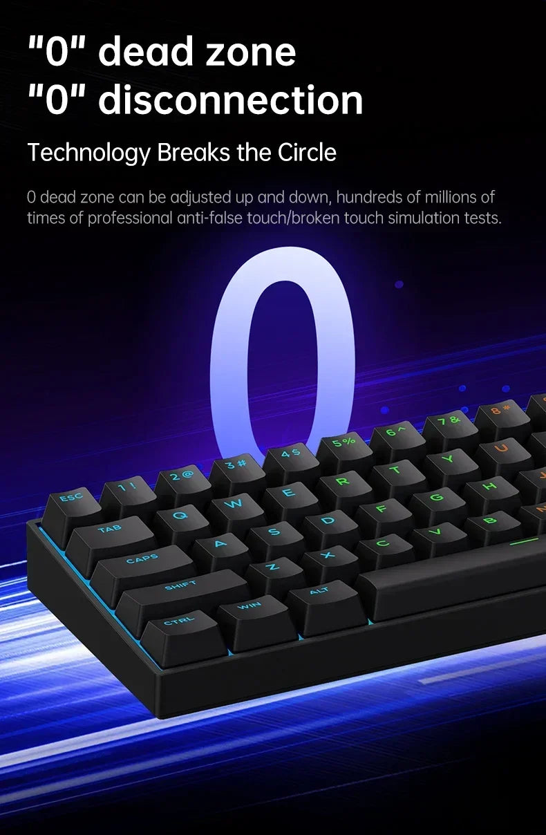 Mchose Ace 68/60 Pro Manyetik Gaming Klavye | 8K Hızlı Tetik | 0.005mm