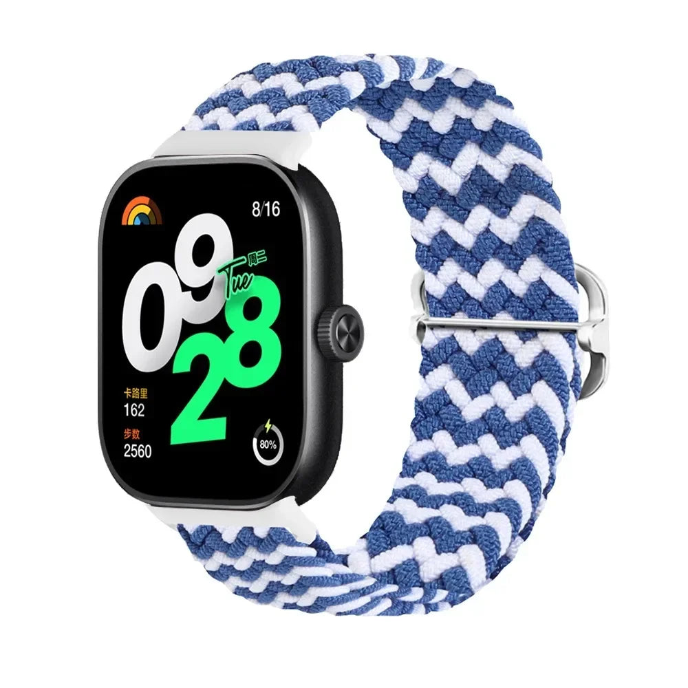 Redmi Watch 4 & Xiaomi Mi Band 8 Pro Band | Elastic Nylon Braided | Adjustable Sport Wristband