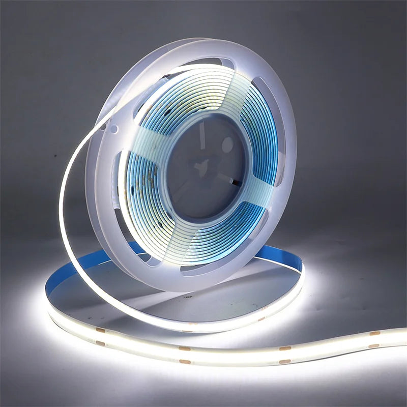 5V COB LED Şerit Işık | 3AA Pilli | Esnek Yapışkanlı Bant | Dolap Aydınlatma