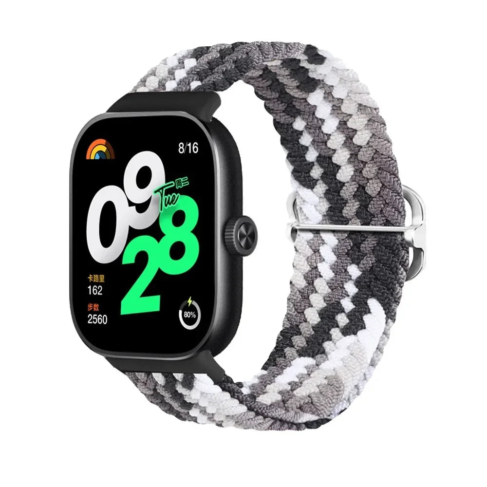 Redmi Watch 4 & Xiaomi Mi Band 8 Pro Kordon | Elastik Naylon Örgü | Ayarlanabilir Spor Bilekliği