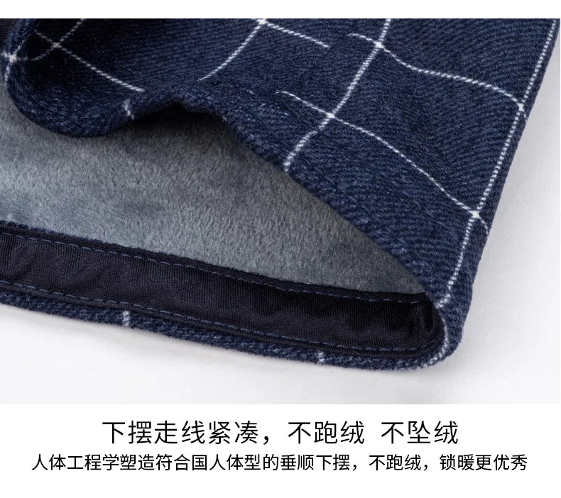 New 2025 Men's Warm Long Sleeve Plaid Design Shirt Autumn Winter Fleece and Thick Warm Men's Casual Shirts Large Size Shirt 5XL