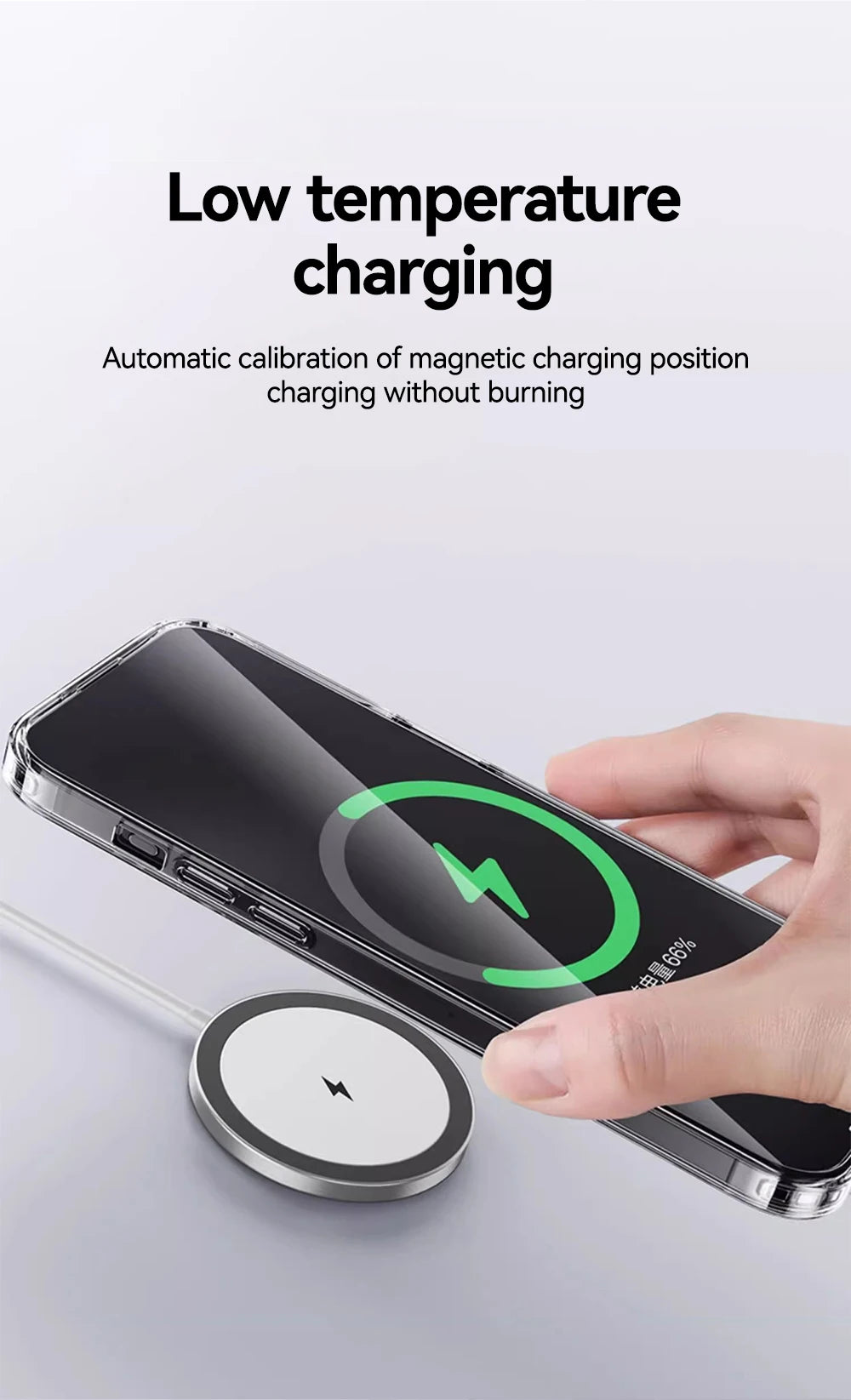iPhone 16-12 Serisi Manyetik Şeffaf Telefon Kılıfı | Sararmaz | İnce
