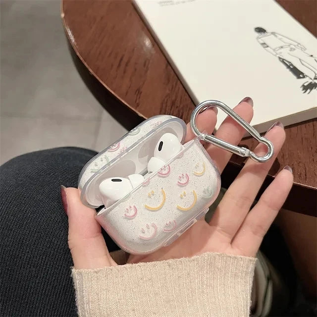 AirPods Pro 2 / 1 / 3 / 4 Simli Çiçek Desenli Kılıf | Anahtarlık