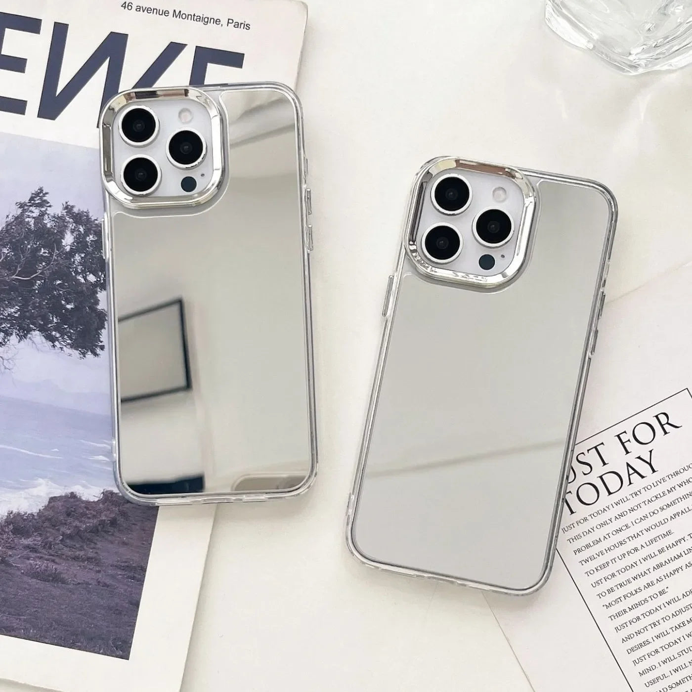 iPhone 17-11 Pro Max Makyaj Aynalı Lüks Telefon Kılıfı | Darbeye Dayanıklı