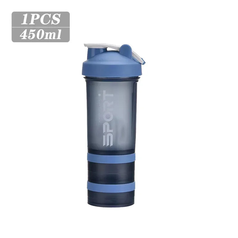 Spor Su Şişesi - 3 Katmanlı Protein Şeyker Sızdırmaz BPA Free