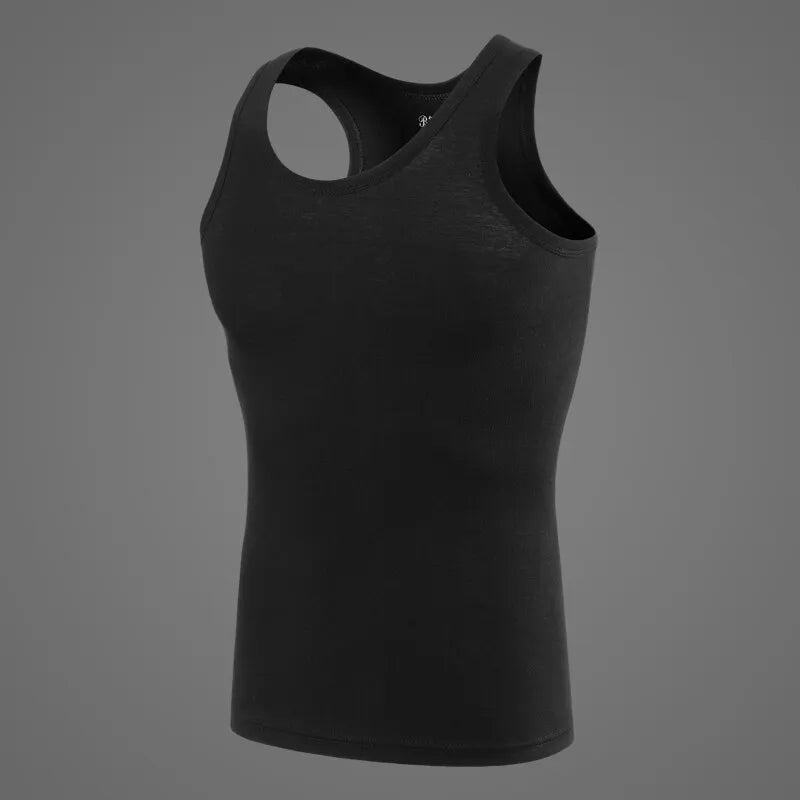 1/3/5 Piece Men's Cotton Sports Skinny Vest Teenagers Leisure Joker Sleeveless T Men's Fitness Training Simple Top
