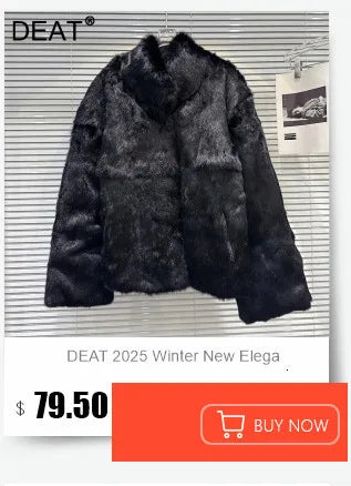 DEAT 2025 Winter New Fashion Heavy Industry Colorful Sequin Stand Collar Warm Jacket For Women Cotton-padded Coat 11A07258