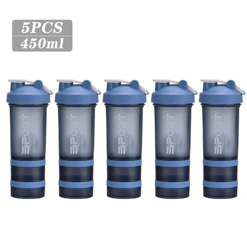 Spor Su Şişesi - 3 Katmanlı Protein Şeyker Sızdırmaz BPA Free
