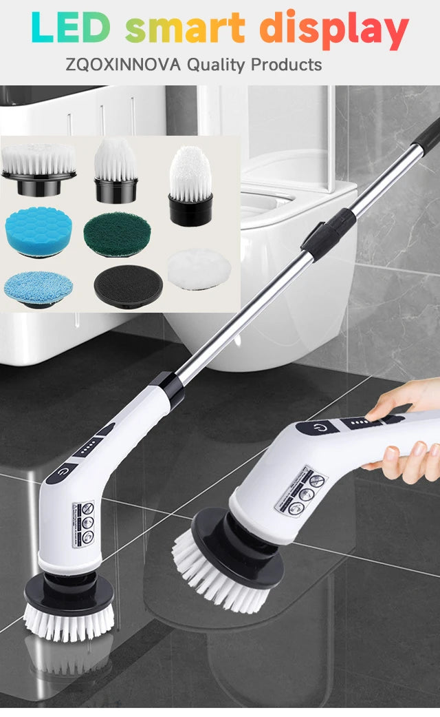 Şarjlı Çok Amaçlı Elektrikli Temizlik Fırçası | 5-in-1 & 7-in-1 | Banyo Mutfak