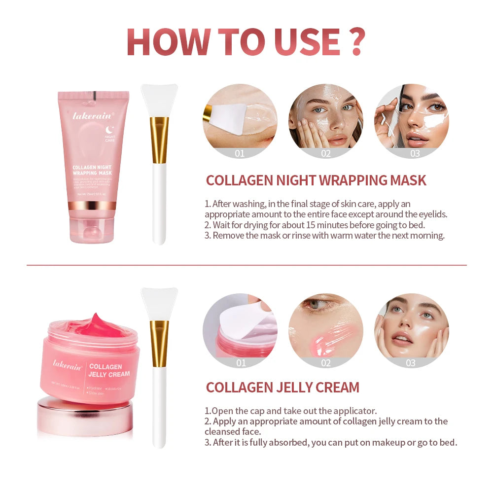 Kollajen Soyulabilir Jel Maske | Gece Bakımı | Cilt Sıkılaştırıcı Yüz Maskesi