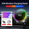 Qi2 25W Manyetik Araç İçi Kablosuz Şarj | RGB Aydınlatma | iPhone MagSafe Uyumlu