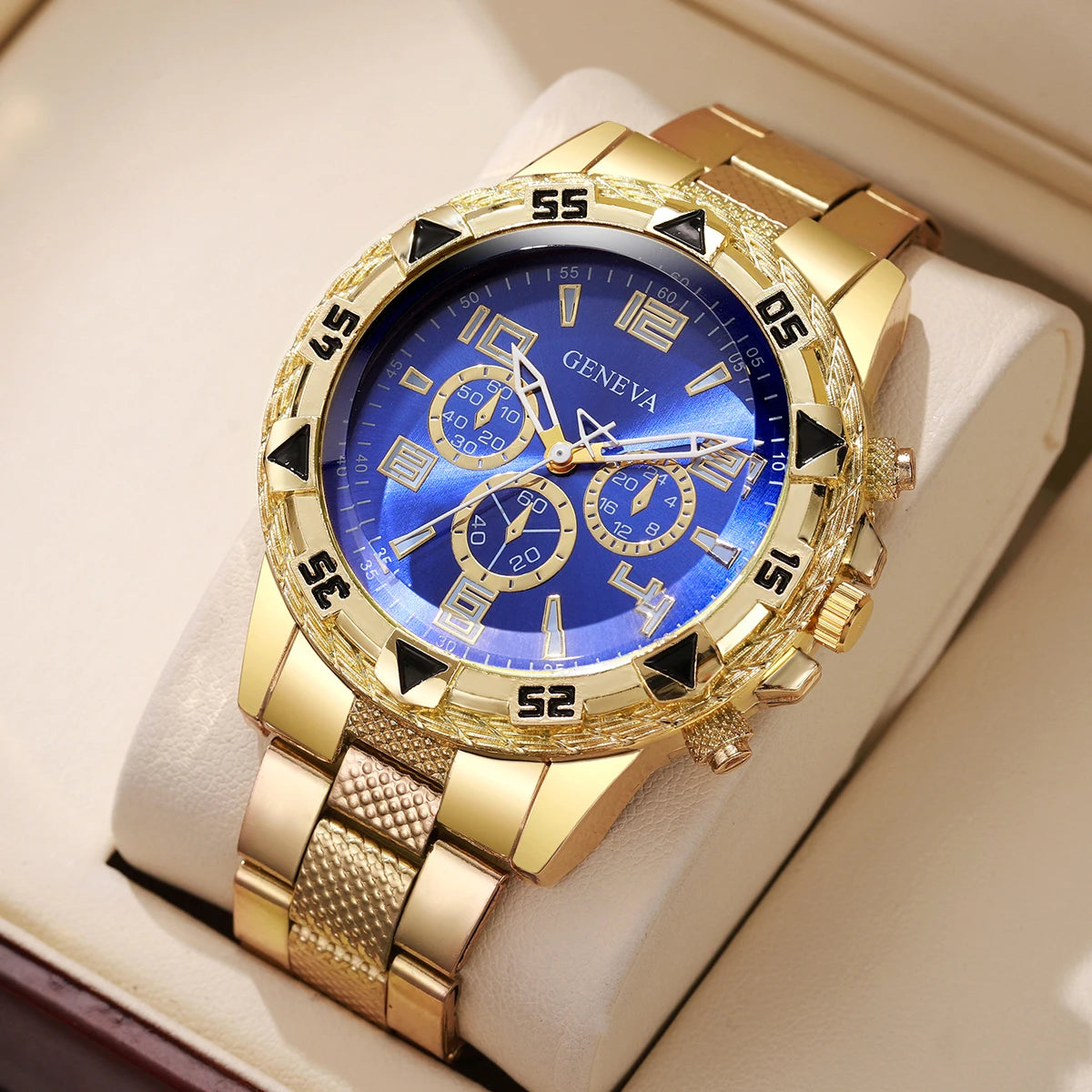 1/4PCS Luxury Big Dial Mens Quartz Watches Fashion Men Business Watch CLock Gift Reloj Hombre（Without Box）