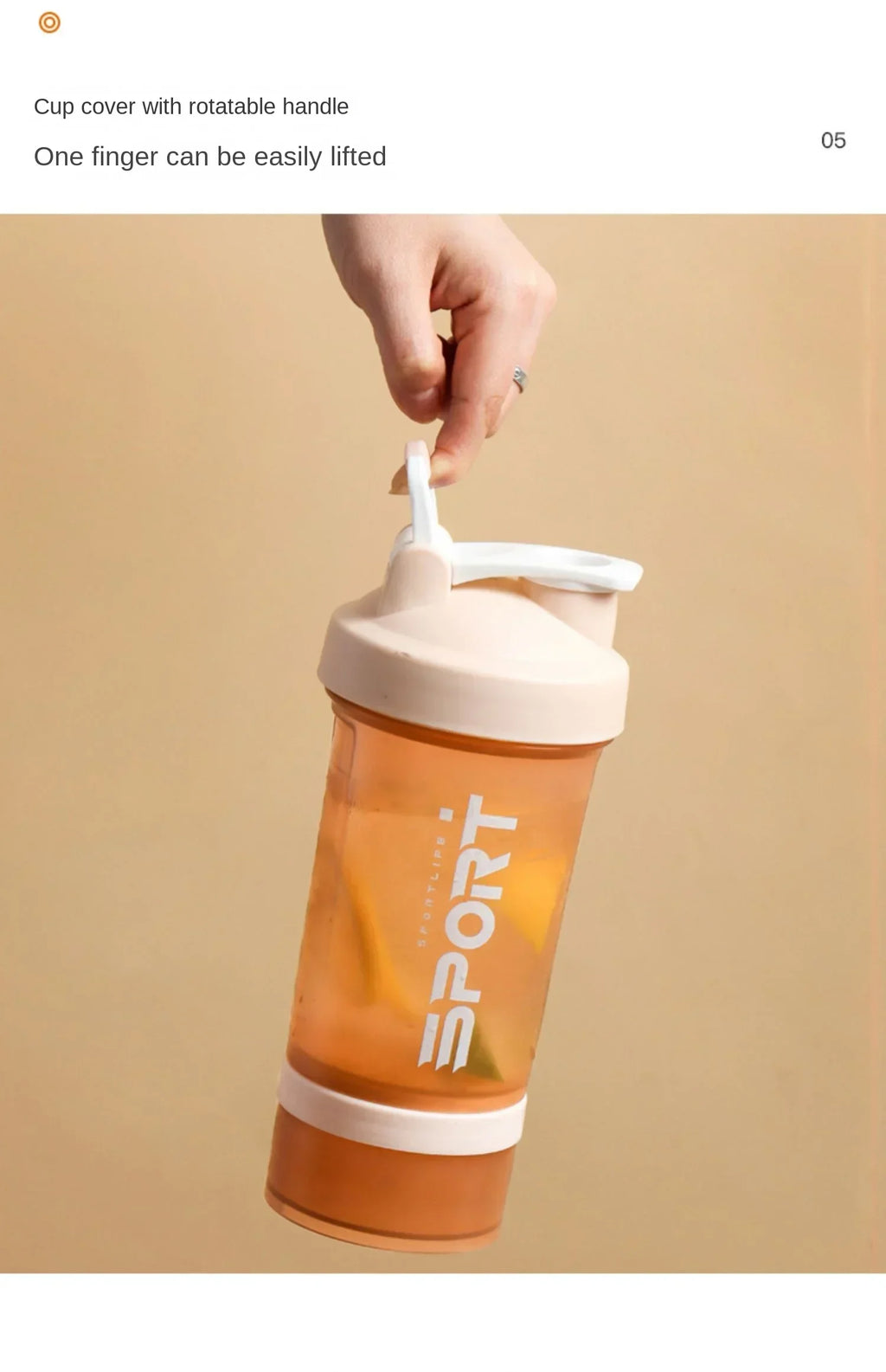 Spor Su Şişesi - 3 Katmanlı Protein Şeyker Sızdırmaz BPA Free