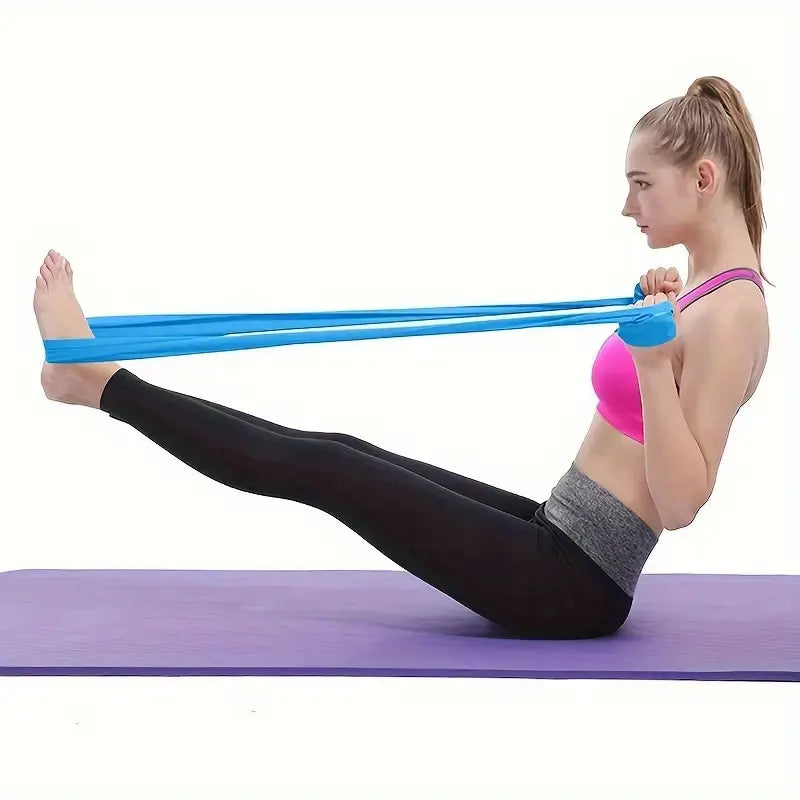 Yoga Germe Kemeri Seti - 3'lü Elastik Fitness Direnç Bandı