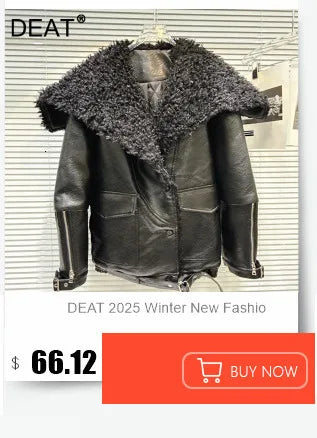 DEAT 2025 Winter New Fashion Heavy Industry Colorful Sequin Stand Collar Warm Jacket For Women Cotton-padded Coat 11A07258