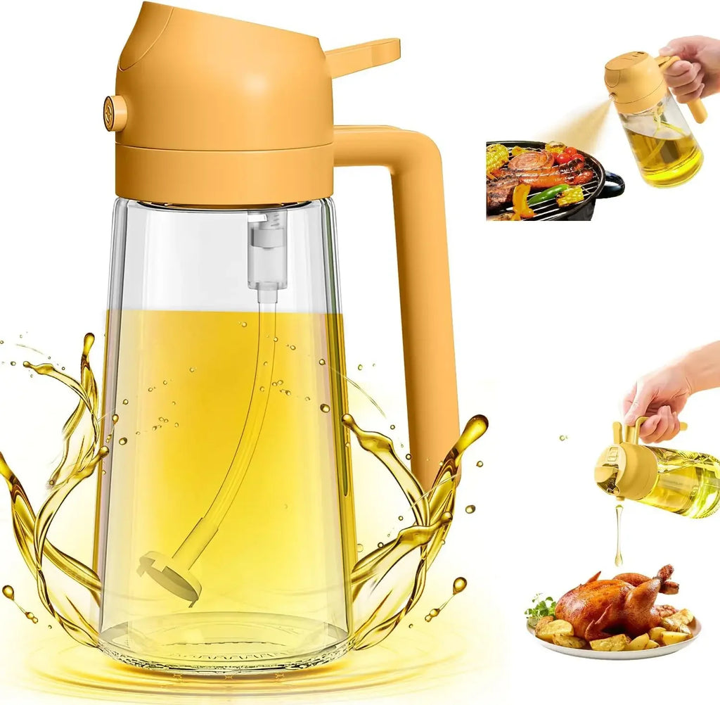 500ml Cam Yağ Sprey Şişesi | Zeytinyağı Dispenseri | BBQ & Pişirme