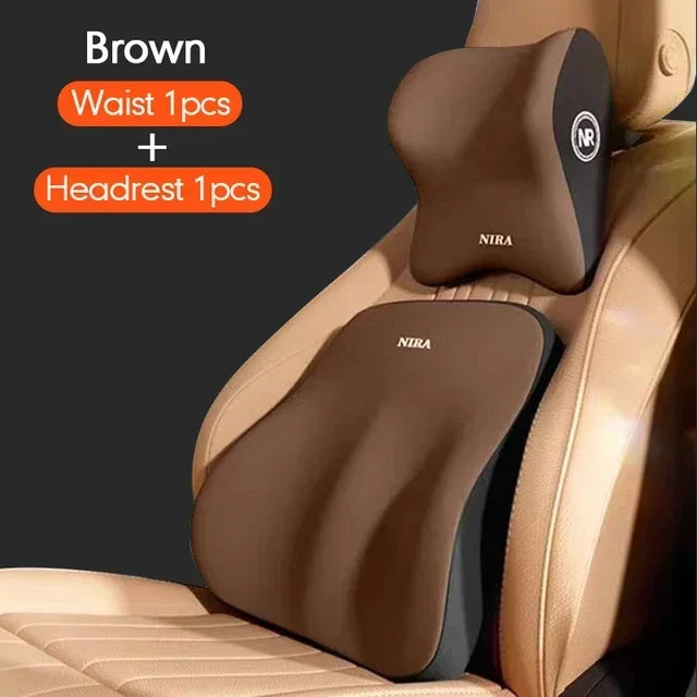 Belleğ Köpüğü Araba Boyun & Bel Yastığı | Ergonomik Sürüş Desteği